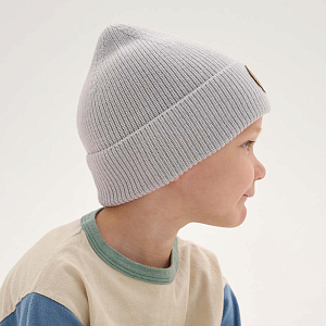 Шапка Peppihat "Knot merino pearl grey", серая